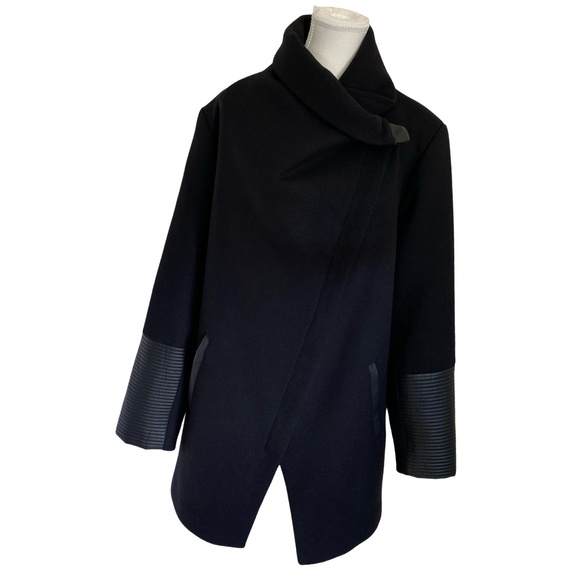 Marcona Womens Black Wool Blend Mid Length Plus Size Coat. Sz 2X - Picture 1 of 16